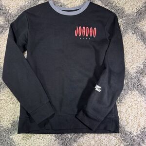 JORDAN Air Black Fleece Crew-Neck‎ JUMPMAN Sweatshirt Youth Kids size XL